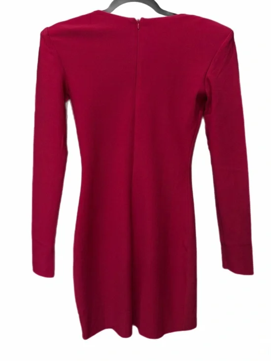 Amanda Uprichard Winfrey Long Sleeve Mini Dress Magenta XS NWT - Picture 4 of 5